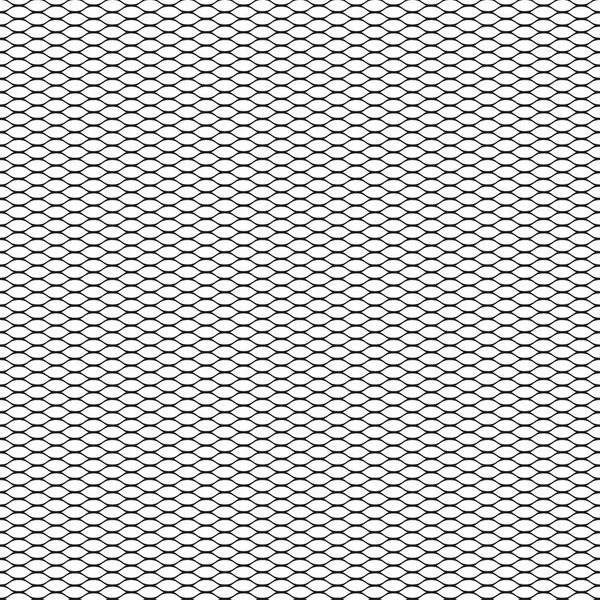 白い背景にメタリックブラックメッシュ ワイヤー ワイヤー構造 幾何学的なテクスチャ シームレスな繰り返しパターン ベクトルイラスト — ストックベクタ