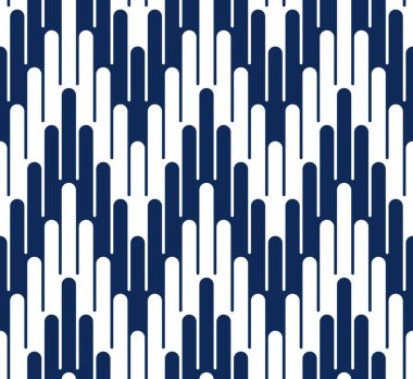 Kusursuz soyut geometrik desen. Pürüzlü mavi ve beyaz zikzak çizgileri olan modern stil sembolü. Çizgili geometrik tasarım. 