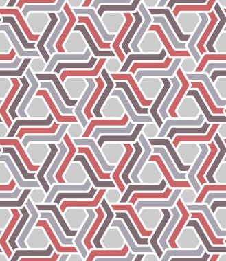 Beyaz arka planda birbirine dolanmış dalgalı çizgilerle kusursuz geometrik desen. Modern moda tasarımı. Soyut vektör illüstrasyonu.