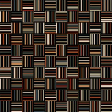 Dikey ve yatay çizgili, farklı kalınlıkta çizgili kareleri olan kusursuz geometrik desen. Soyut kareli tasarım. Çağdaş retro tarzı. Vektör illüstrasyonu.