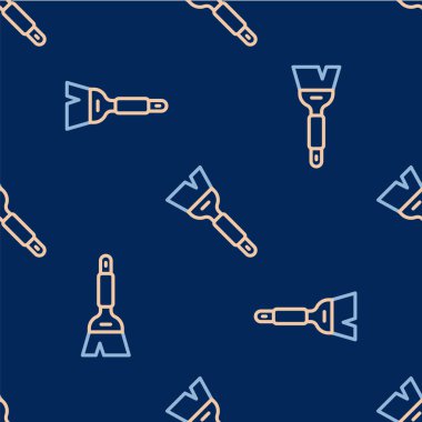 Çizgi Arıcılığı ikonu mavi arkaplanda kusursuz desen izole etti. Arı yetiştiricisinin aleti. Vektör