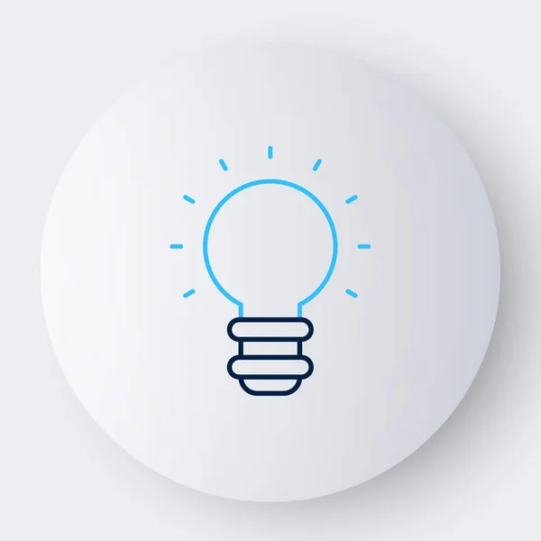 Línea Icono Idea Lámpara Creativa Aislada Sobre Fondo Blanco Concepto — Vector de stock