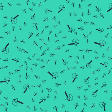 Siyah Ortaçağ balta simgesi yeşil arka planda izole edilmiş kusursuz desen. Savaş baltası, cellat baltası. Ortaçağ silahı. Vektör