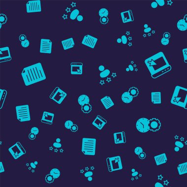 Dosya belgesini, Reklamcılığı, Tüketici ürün derecesini ve Zaman yönetimini pürüzsüz desen üzerine ayarla. Vektör