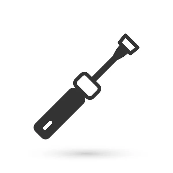 Graues Schraubenzieher Symbol Isoliert Auf Weißem Hintergrund Service Tool Symbol — Stockvektor