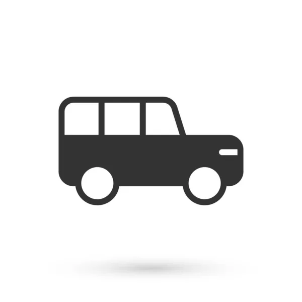 Іконка Автомобіля Grey Safari Ізольована Білому Тлі Векторні — стоковий вектор