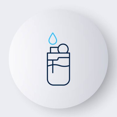 Çizgi Işığı simgesi beyaz arkaplanda izole edildi. Renkli taslak konsepti. Vektör