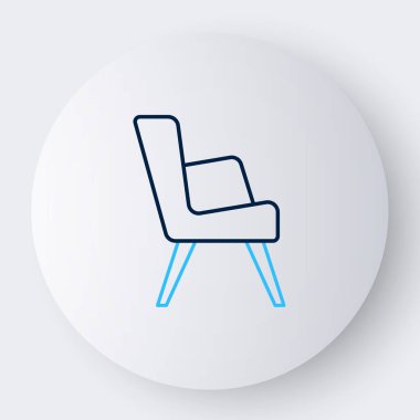 Hat Kol Koltuğu simgesi beyaz arkaplanda izole edildi. Renkli taslak konsepti. Vektör