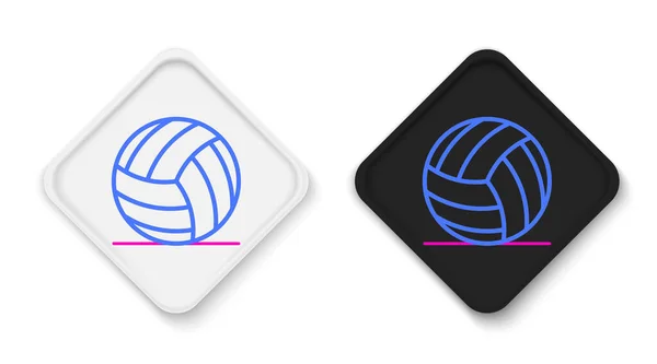 Line Volleyball Symbol Isoliert Auf Weißem Hintergrund Sportgeräte Buntes Rahmenkonzept — Stockvektor