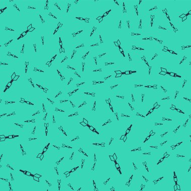 Kara Dart ok simgesi yeşil arkaplandaki kusursuz deseni izole etti. Vektör