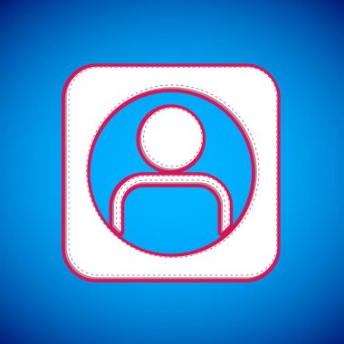 Mavi arkaplanda beyaz hesap ekranı simgesi oluştur. Vektör