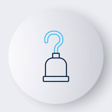 Hat Korsan kancası simgesi beyaz arkaplanda izole edildi. Mutlu Cadılar Bayramı Partisi. Renkli taslak konsepti. Vektör