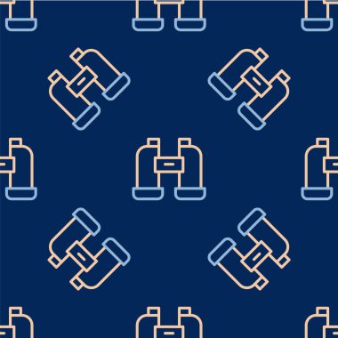 Dürbün çizgisi simgesi mavi arkaplanda izole edilmiş. Yazılım işareti bul. Casus ekipman sembolü. Vektör