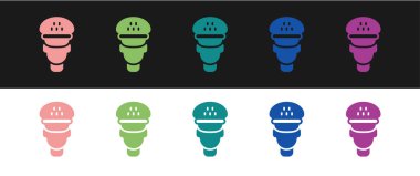 Taksi sürücüsü simgesini siyah beyaz arkaplanda izole et. Vektör