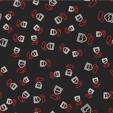 Çay poşeti simgesi siyah arkaplanda izole edilmiş. Vektör