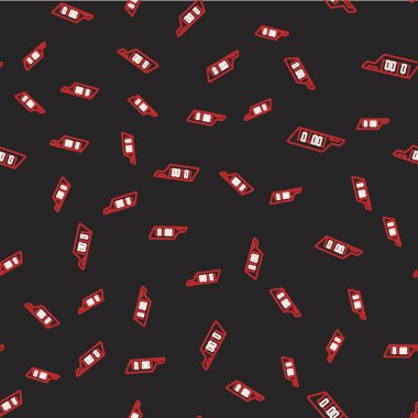 Çizgi Keytar simgesi siyah arkaplanda iz bırakmadı. Müzik aleti. Vektör