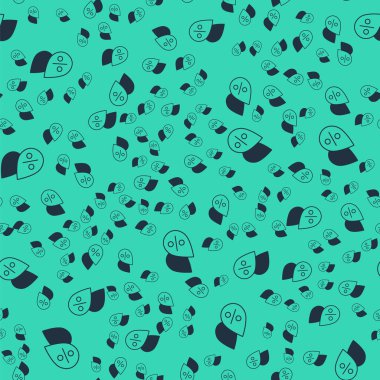 Siyah su bırakma yüzdesi simgesi yeşil arka planda izole edilmiş pürüzsüz desen. Nem analizi. Vektör