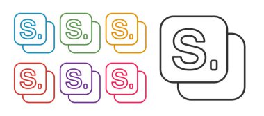 Bingo simgesini beyaz arkaplanda izole et. Amerikan tombala oyunu için piyango biletleri. Simgeleri renklendirin. Vektör.