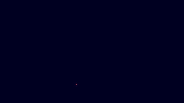 Linea Fluorescente Neon Vaso Miele Miele Icona Bastone Dipper Isolato — Video Stock