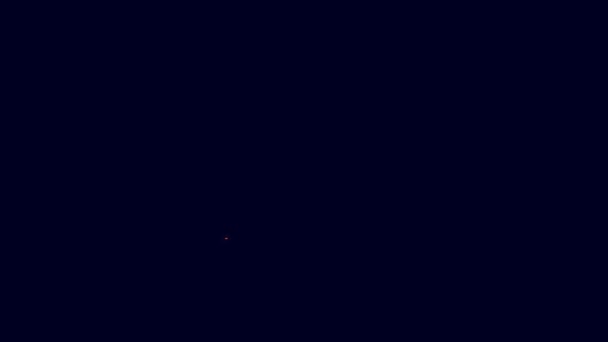Świecąca Neonowa Linia Krople Ikony Miodu Odizolowane Niebieskim Tle Symbol — Wideo stockowe