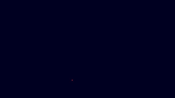 Linea Neon Incandescente Icona Del Casco Dell Esercito Romano Isolato — Video Stock