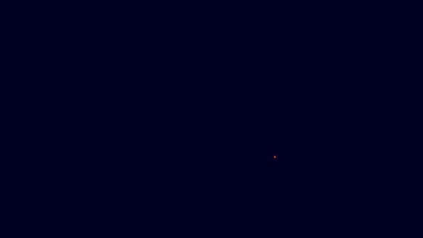 Gloeiende Neon Lijn Opknoping Bord Met Tekst Gesloten Pictogram Geïsoleerd — Stockvideo