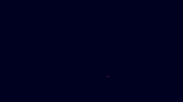 发光的霓虹灯线Conga鼓图标孤立在蓝色的背景 音乐乐器 4K视频运动图形动画 — 图库视频影像