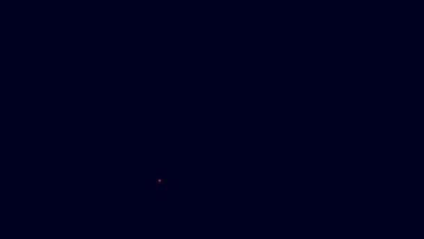 Светящиеся Неоновые Линии Выступление Пузырьки Вопросом Ответом Значок Изолирован Синем — стоковое видео