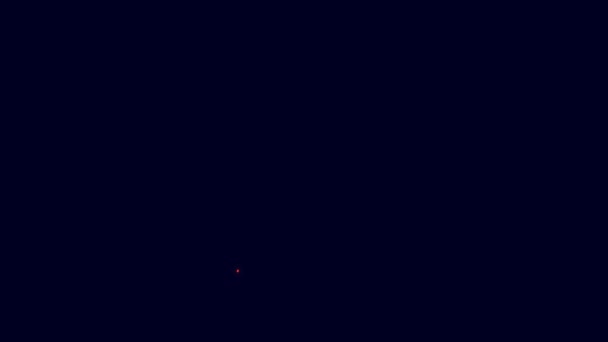 发光的霓虹灯线目标运动图标孤立在蓝色背景 有射击场或射击场编号的干净目标 4K视频运动图形动画 — 图库视频影像