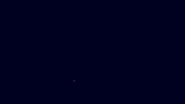 ネオンラインの輝き青の背景に隔離されたトルネードアイコン 4Kビデオモーショングラフィックアニメーション — ストック動画