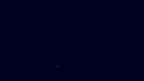 Светящийся Неоновая Линия Духи Значок Изолирован Синем Фоне Видеографическая Анимация — стоковое видео