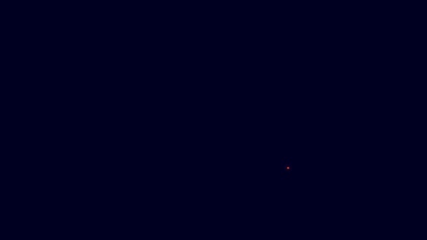 ネオンライン小龍宝や蒸し餃子アイコン青の背景に孤立光る 中華料理 4Kビデオモーショングラフィックアニメーション — ストック動画