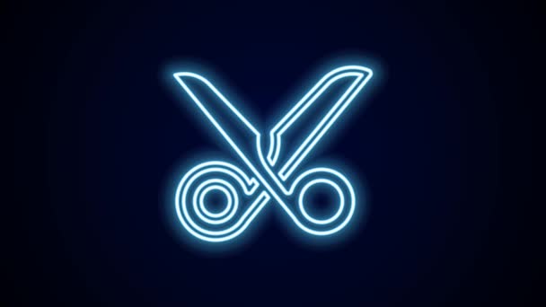 배경에 Scissors 아이콘 표시자르기 비디오 그래픽 애니메이션 — 비디오