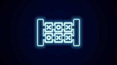 Siyah arka planda izole edilmiş anaokulu çocukları için parlak neon hattı Eğitim mantık oyunu. Çocuk faaliyet listesi. Küplerin sayısını say. 4K Video hareketli grafik canlandırması.