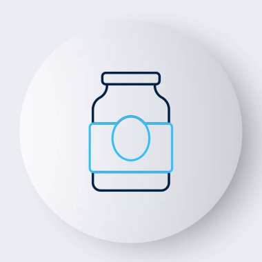 Jam Jam çizgi simgesi beyaz arkaplanda izole edildi. Renkli taslak konsepti. Vektör