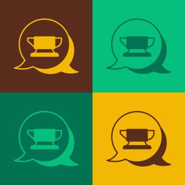 Pop Art Blacksmith örs araç simgesi renk arkaplanında izole. Metal dövmesi. Kalpazanlık aleti. Vektör