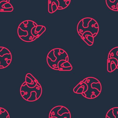 Kırmızı çizgi yarış başlığı simgesi siyah arka planda izole edilmiş. Olağanüstü bir spor. Spor malzemeleri. Vektör