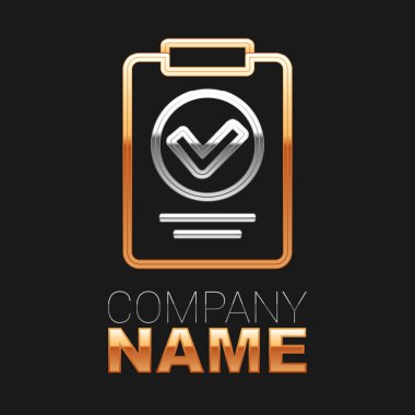 Çizgi Medikal reçete simgesi siyah arkaplanda izole edildi. RX formu. Yemek tarifi. Eczane ya da ilaç sembolü. Renkli taslak konsepti. Vektör