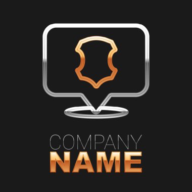 Çizgi Deri simgesi siyah arkaplanda izole edildi. Renkli taslak konsepti. Vektör