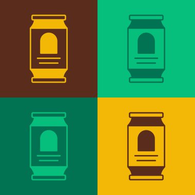 Pop Art Beer renkli arka planda izole edilebilir. Vektör