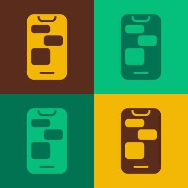 Pop art Mobile 24 hours support icon isolated on color background. All-day customer support call-center. Full time call services.  Vector