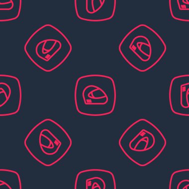 Kırmızı çizgi yarış başlığı simgesi siyah arka planda izole edilmiş. Olağanüstü bir spor. Spor malzemeleri. Vektör