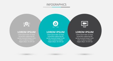 Set Web camera,  and Video chat conference. Business infographic template. Vector