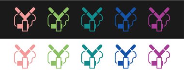 Sapan simgesini siyah ve beyaz arkaplanda izole et. Vektör