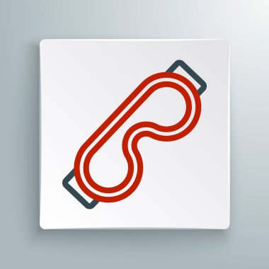 Line Eye sleep mask icon isolated on white background. Sleeping mask. Colorful outline concept. Vector