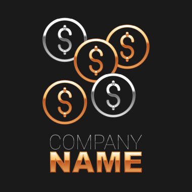 Line Dollar symbol icon isolated on black background. Cash and money, wealth, payment symbol. Casino gambling. Colorful outline concept. Vector