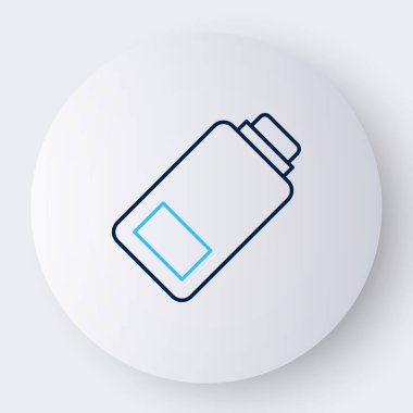 Çizgi Batarya şarj seviyesi göstergesi simgesi beyaz arkaplanda izole edildi. Renkli taslak konsepti. Vektör.