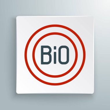 Çizgi Banner, etiket, etiket, biyoyeşil sağlıklı yiyecek simgesi için logo beyaz arkaplanda izole edilmiş. Organik ürün. Sağlıklı yemek etiketi. Renkli taslak konsepti. Vektör.