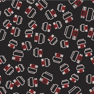 Tabaktaki Asya erişteleri ve yemek çubukları simgesi siyah arka planda izole edilmiş. Sokak yemeği. Kore, Japon, Çin yemekleri. Vektör.