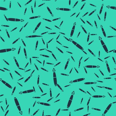 Siyah Çeşme kalem ucu simgesi yeşil arka planda izole edilmiş pürüzsüz desen. Kalem aleti işareti. Vektör.